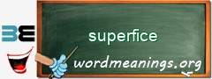 WordMeaning blackboard for superfice